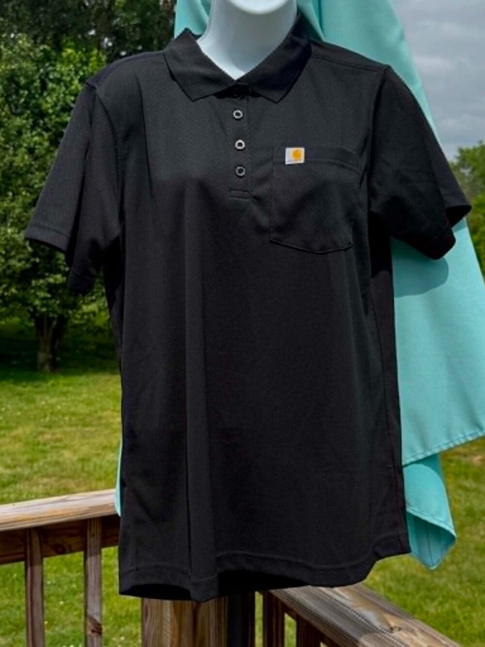 Carhartt Force Polo Relaxed Fit Workwear Athleisure Minimalist sz M 3441